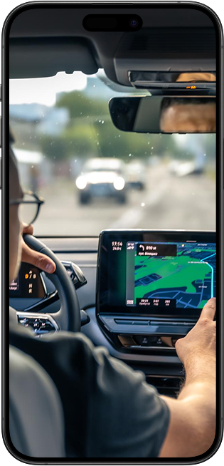 Taxi app crypto payment on phone